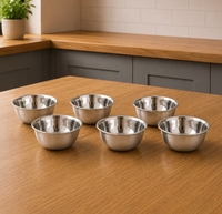 Wonderchef Venice Stainless Steel Bowl Set (200ml, Set of 6, Silver) 