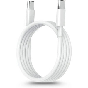 Type C to Type C 8A 65W Cable, 1M, Compatible with iPhone 16/15 Series, PixelOther Android and iOS C to C Device (White)