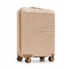 Police Origine Cabin Trolley | 65L Capacity TSA Lock 8 Smooth 360° Spinner Wheels Telescopic Handle PP Hard Shell | Lightweight 20" Cabin Luggage for Travel & Weekend Trips (Beige/TAN) (Baby pink/Tan)