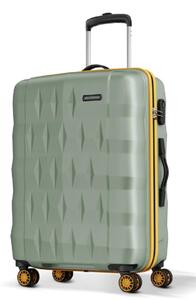 Aristocrat Medium Check-in Suitcase (66 cm) 8 Wheels - Comet Trolley Bag 66cm, Medium Hard Luggage, (Green)