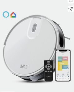 Robotic Vacuum Cleaner with Latest SoF Navigation, @5000Pa Powerful Suction Robotic Floor Cleaner with 2 in 1 Mopping and Vacuum, Anti-Bacterial Cleaning (WiFi Connectivity, Google Assistant and Alexa