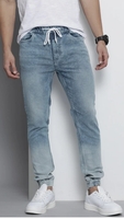 The Indian Garage Co. Men Jogger Fit Mid Rise Blue Jeans