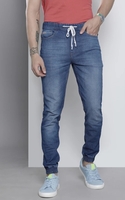 The Indian Garage Co. Men Jogger Fit Mid Rise Blue Jeans