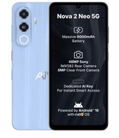Ai+ Nova 2 Neo | 6 GB RAM & 128 GB Storage | 6000 mAh Battery | 48 MP Rear Camera | 6.74" Display | Blue on Instamart: