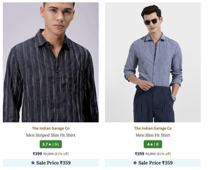 The Indian Garage shirts at ₹399 | AJIO