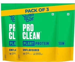 Yogabar Plant Protein Unflavoured 28g per scoop| (1.5 kg, Unflavoured)