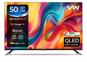 VW VISIO World 127 cm (50 Inches) SmartChioce Pro Series 4K Ultra HD Smart QLED Google TV VW50GQ2