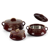 Cello Midas Pack of 3 Thermoware Casserole Set (500 ml, 1000 ml, 1500 ml) [Saver Deal]