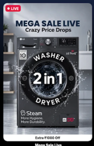 Liveshop Washing machines extra ₹1000 off