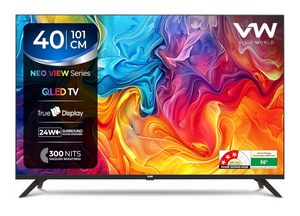 VW 100 cm (40 inches) Smartchoice Frameless Series HD Ready QLED TV VW40S1