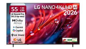 Liveshop] LG 139 cm (55 inch) Ultra HD (4K) LED Smart WebOS TV 2026 Edition