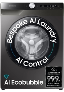 Samsung 8 kg 5 star, AI Control, AI Eco Bubble, Wi-Fi Fully Automatic Front Load with In-built Heater Black, Grey on Flipkart