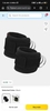 sachi sports Ankle Straps for Gym Cable Machines Attachment Workout With Heavy D-Ring Buckles Ankle Support (Black)