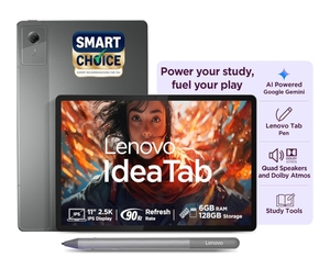 Lenovo Idea Tab (Smartchoice) with Tab Pen | WiFi Only |11" 2.5K IPS Display |6GB RAM + 128GB ROM (Expandable Upto 2TB)| MediaTek Dimensity 6300|7040mAh|4 Speakers| Grey

