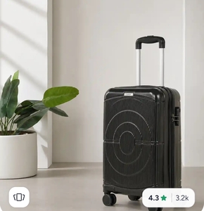 Teakwood Leathers Concentrix Textured 360° Rotation 8-Wheel Cabin Trolley Bag – 38L