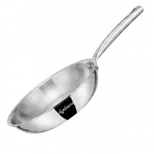 Lifelong Tri Ply Fry Pan - 22 cm Stainless Steel Frying Pan with 1.25 Litre Capacity - Induction & Gas Compatible Cookware - Durable, Even Heating for Searing, Frying, and Sautéing (Silver)