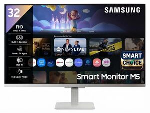 Samsung 32" (80cm) M5 Smart Monitor with Smart TV Experience (Smartchoice) |FHD 1920 x 1080