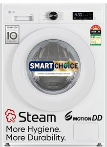 [Drop] LG Smart Choice, 7 Kg, 5 Star, Steam, Inverter Direct Drive Technology, 6 Motion DD, Fully-Automatic Front Load Washing Machine (FHB1207Z2W, Remove Allergens & Stain, In-Built Heater, Essence White)
