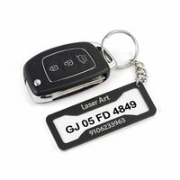 Customized Number Plate Keychain - Personalized With Your Name and Contact Number 