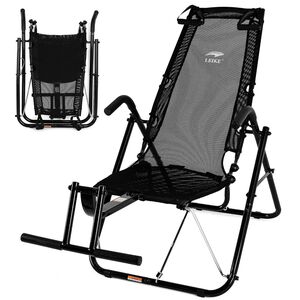 Price Drop: leikefitness Ab Exercise Chair Core Strengthening Lightweight Foldable Sport Abdominal Exerciser Strength Training Inversion Equipment (Black)