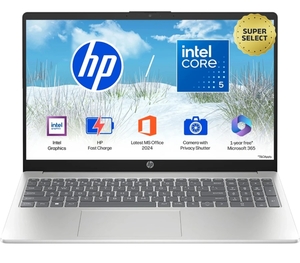HP 15 Intel Core 5 120U (24 GB/512 GB SSD/Windows 11 Home) 15-fd0262TU Thin and Light Laptop (15.6 inch, Natural Silver, 1.59 kg, With MS Office)