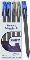 Luxor Schneider Gelaxy|Refillable Gel Pen|Pack of 4-(2Blue + 2Black)|0.7mm Precise Writing|Quick Dry Ink | German Technology|Smooth Writing Experience| Ideal for Students & Professionals 