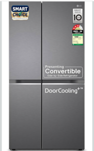 LG 650 L, 3 Star, Smart Inverter Compressor, Convertible, Door Cooling+, Frost Free Double Door Side by Side Refrigerator
