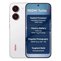 REDMI Turbo 5 (8GB + 256GB) Turbo White | MediaTek Dimensity 8500 Ultra | Mega 7540mAh Battery | 100W HyperCharge