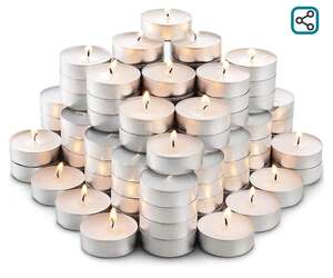 25 Pcs Wax Unscented Tealight Candles for Diwali Decoration – Long Burning, Smokeless | 