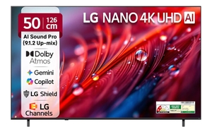 LG 126 cms (50 inches) NU87 AI Series Nano 4K Ultra HD (3840 x 2160) Smart webOS LED TV 50NU870BPLA 2026