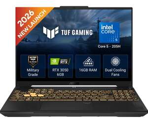 ASUS TUF Gaming F16 (2026) Intel Core 5 205H (16 GB/512 GB SSD/Windows 11 Home/6 GB Graphics) Laptop