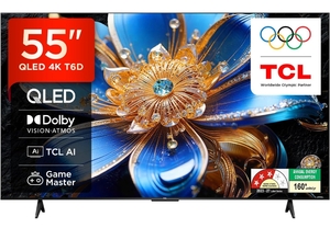 TCL 139 cm (55 inches) Smartchoice 4K Ultra HD Smart QLED Google TV | HDR 10+ | Dolby Vision & Atmos | 30W Speaker Output | Game Master | 55T6D