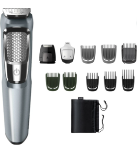 100% Supercoins back: PHILIPS MG3760/33, 11 in 1 Multigroomer, Unique DualCut Tech Grooming Kit 75 min  Runtime 8 Length Settings (Silver)