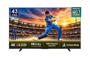 Hisense 108 cm (43 Inches) 4K Ultra HD Smart Hi-QLED TV | 48W Speakers 